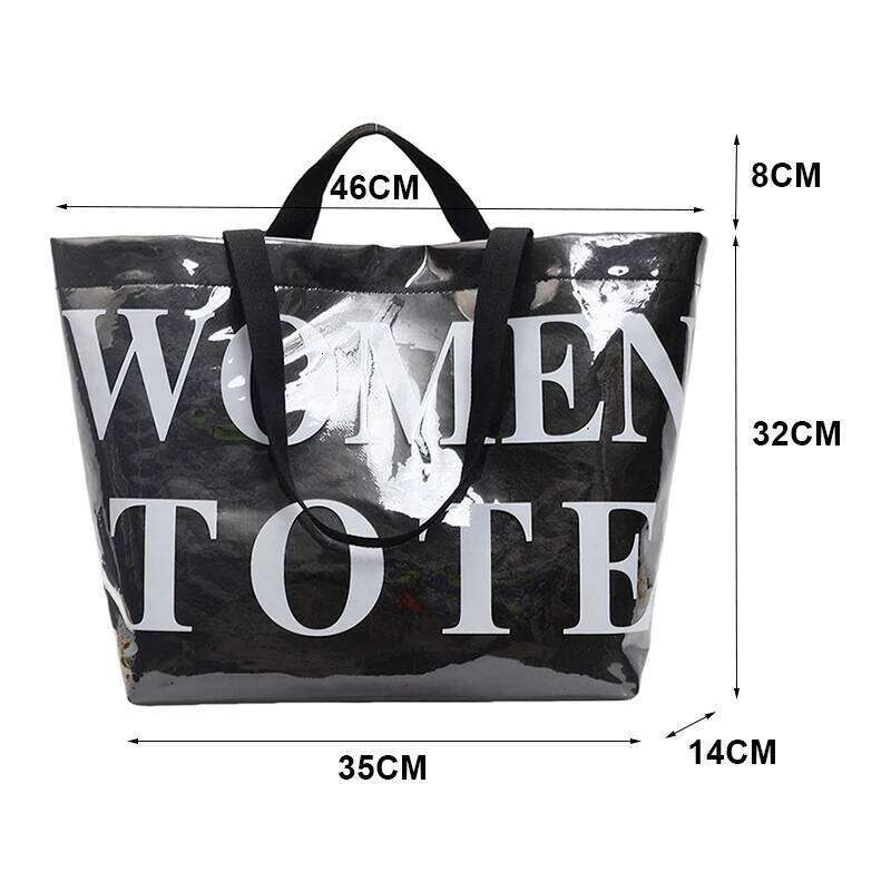 Tiptoegirls High Quality PVC Tote for Women 2025 Summer Fashion Big Package Lady Handbag Bright Casual Woman's Shoulder Bag Y260205