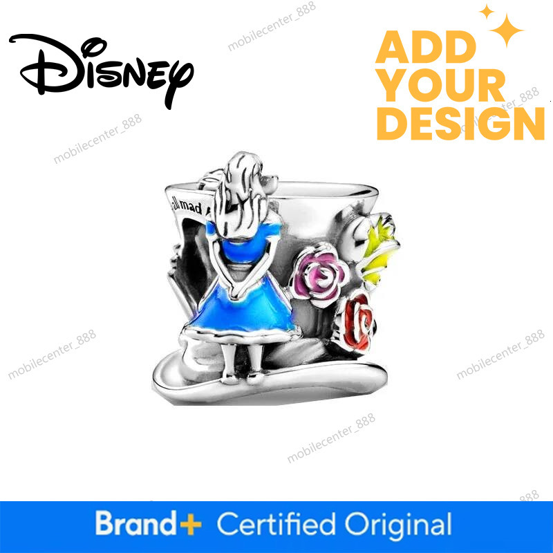 Disney Designer Jewelry 2025 New Disney Alice In Wonderland Cheshire Cat Charm Exquisite Bead Fit Original Silver Bracelet Women Gift DIY Jewelry Luxu - view 5