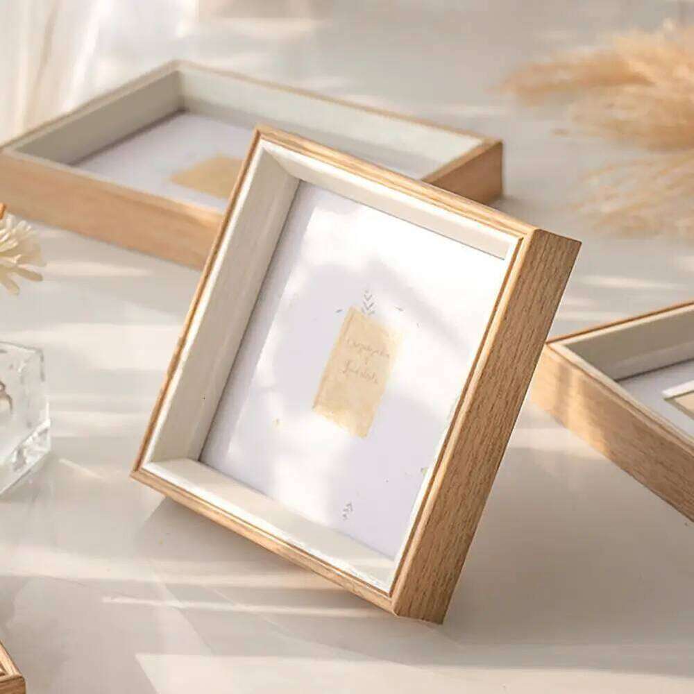 Nordic Wooden Frames Square Holder Picture Display Stand Frame Pictures Photo Decor for Living Room S260205