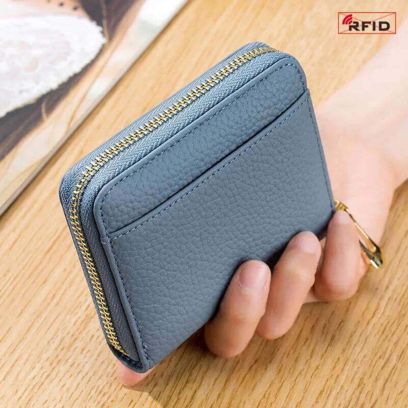 Western Short Multifunctional RFDI Blocking Leather Women Wallet Fashion Large Capacity Coin Purse for Ladies Y260206