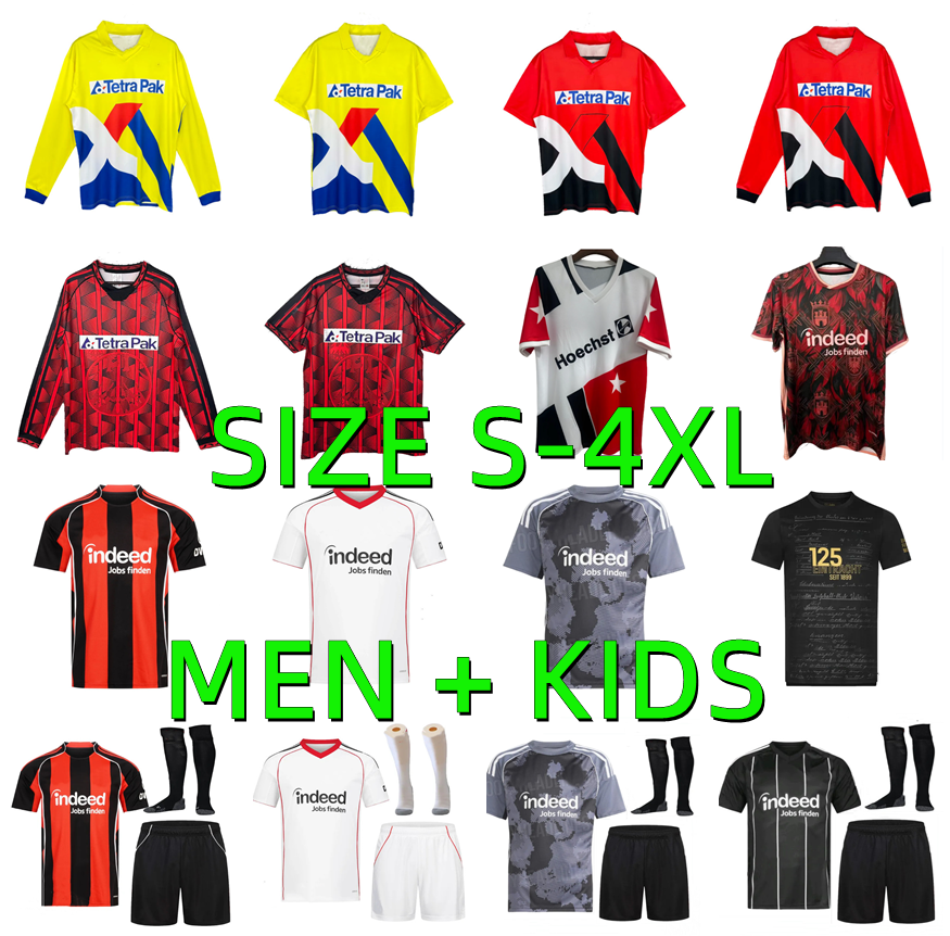 XXXL 4XL 25 26 Eintrachts Frankfurts Soccer Jersey 2025 2026 EKITIKE KNAUFF EBIMBE M.GOTZE SKHIRI KOSTIC KLAMMERS HINTEREGGER KOCH CHAIBI men kids kit Football Shirt