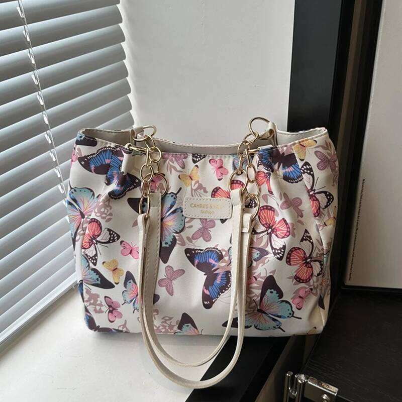 New Women's Nylon Shoulder Animal Printing Large Capacity Tote Bag For Teen Girls Gift Z260207