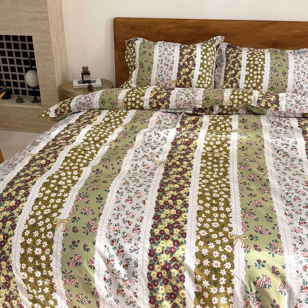 3pcs Brushed Bedding Pillowcase Set Skin Friendly Breathable Duvet Cover Pillowcases XJ260206