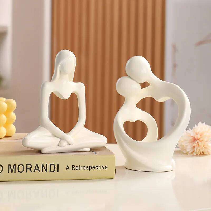 Romantic Love Embrace Figurine Statue For Home Decor Ornament Couple Sculpture Bedroom Interior Decoration Valentine's Day Gift S260204