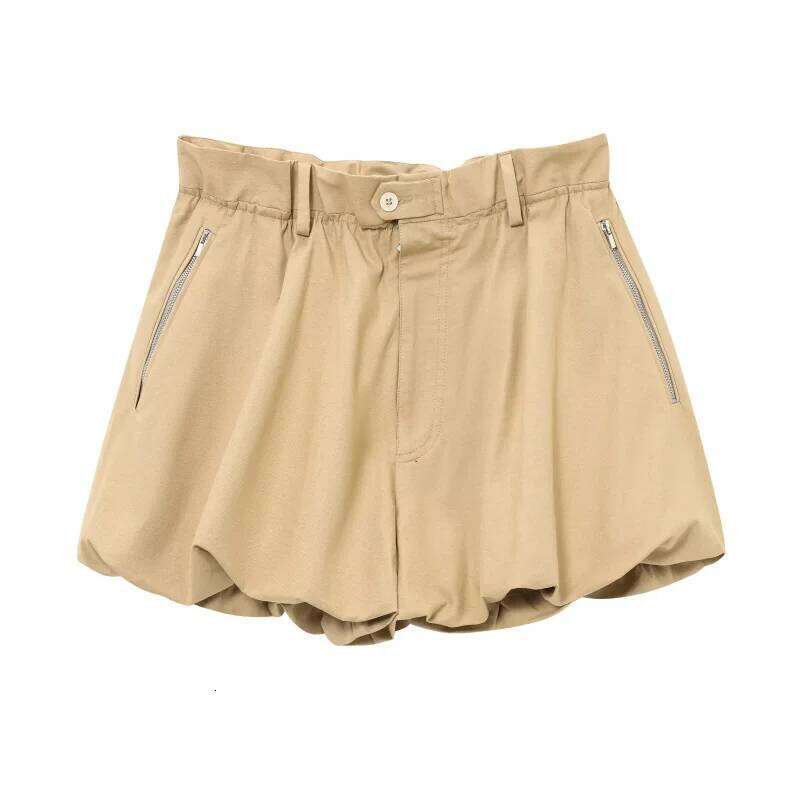 ETJ's Spring 2025 new women's ZW series, elegant and romantic style, high-waisted casual shorts with a ball cut XJ260206