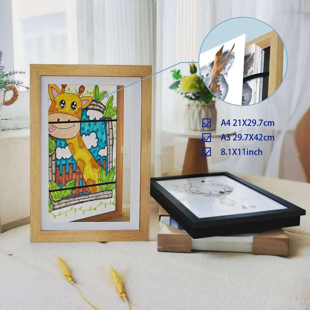 Children Art Frames Magnetic A3 A4 Changeable Kids Frametory for Drawing Paintings Pictures Display Storing Photo Frame S260205 a37