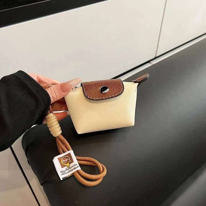 Women's Dumpling Bun Lipstick Storage Bag, Mini Cute Small Hanging Purse Fashion Bag Pendant Keychain handbags Y260206
