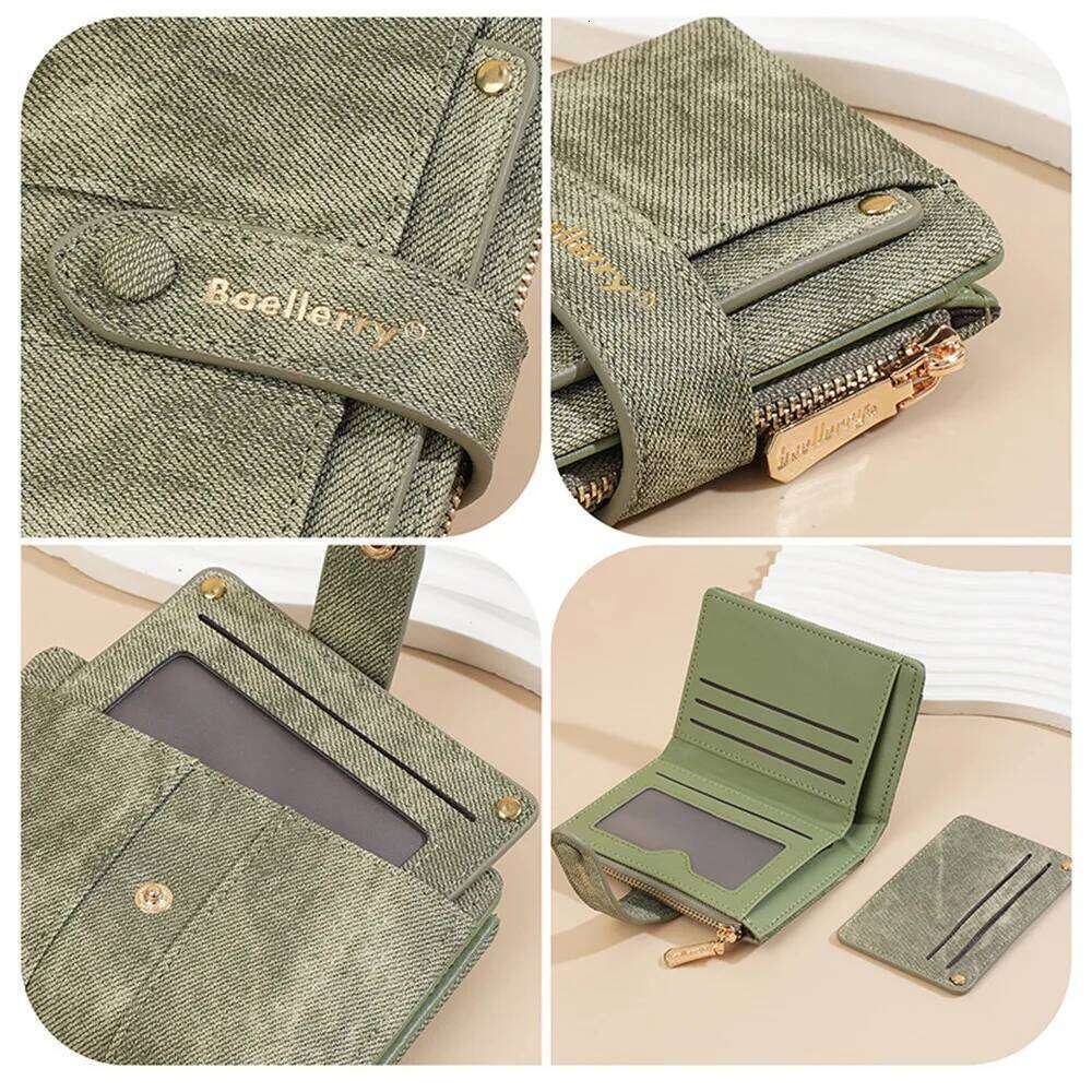 Elegant Women Short Wallet Large Capacity Pu Leather Business Holder Simple Zipper Closure Bank/ID/Credit Card Bag Travel Y260206