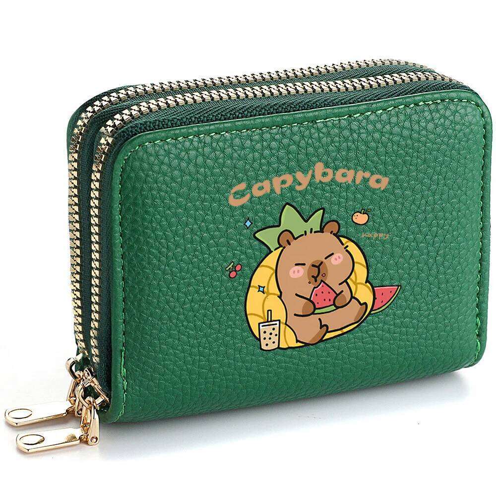 Holders, Cartoon And Anime, Double-Zipper Coin Purse, Multi-Card Slot ID Credit Card Bag, Women's Wallet Y260206