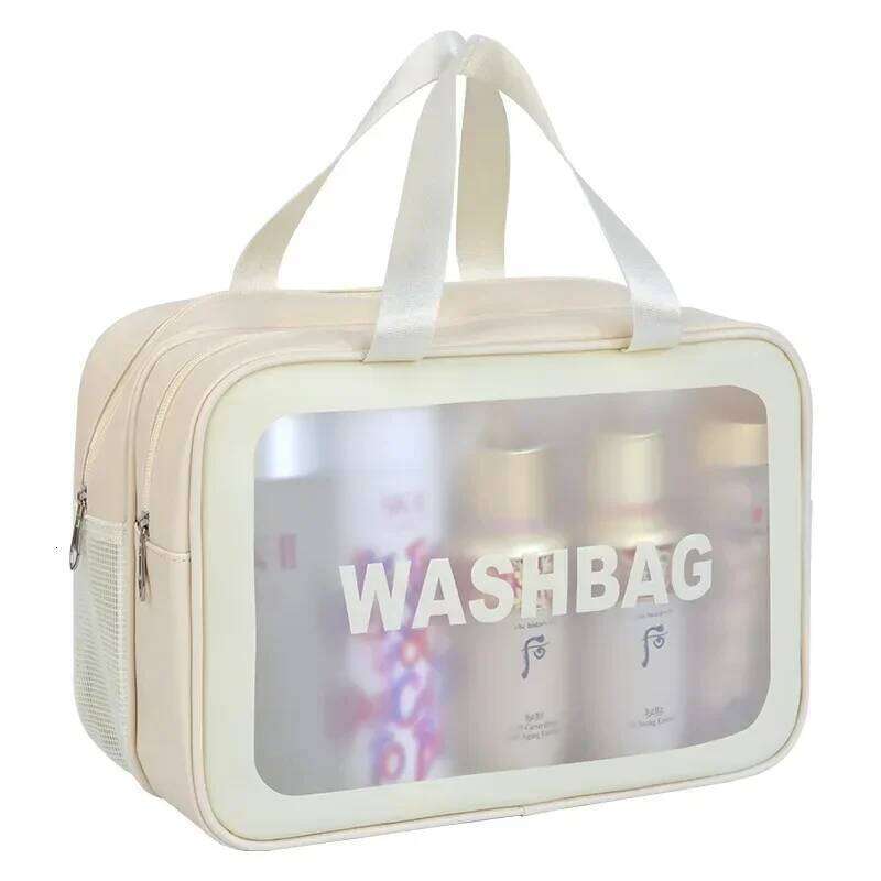 Wet-dry separation makeup portable toiletry travel large capacity storage bag fitness swimming essentials Y260206