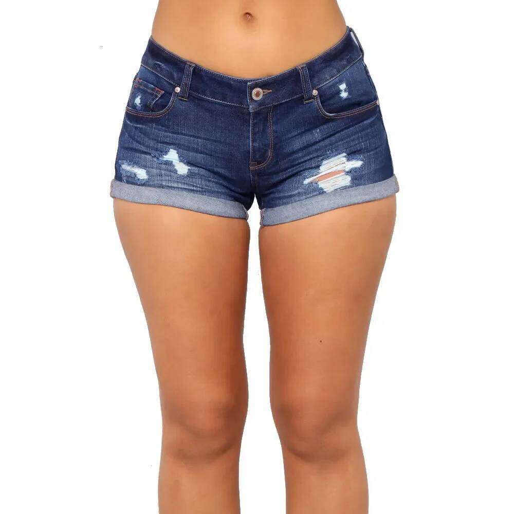 Washed Ripped Mid-waist Denim Shorts.Comfortable Short Jeans with A New Style of Personalized Street Fashion for Women in Summer XJ260206