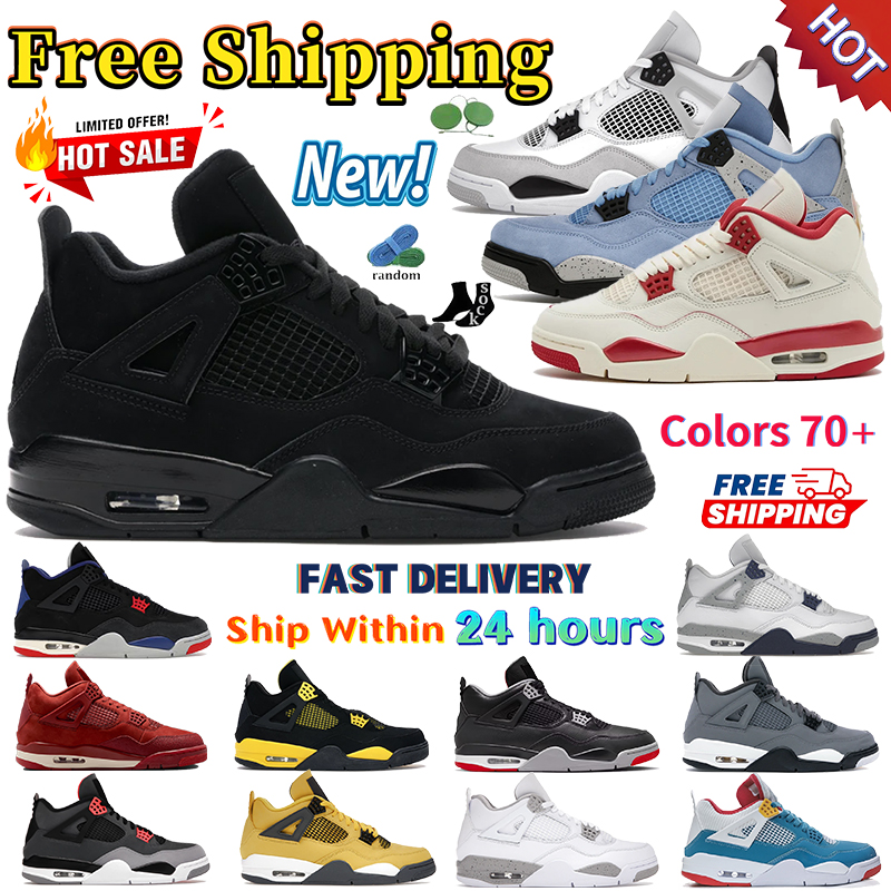 jordanshoesfour shoes basketball shoes basketball sneakers designer shoe Black Cat 2025 White Cement Sports Sneakers Mens Womens Mid Cut Casual Outdoor Trainers