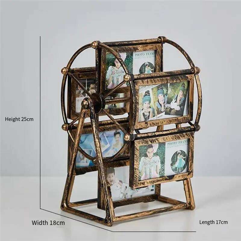 Hot Trend-Rotating Windmills Wheel Picture Photo Album Self Assembly Wedding Family Photograph Frame Home Desktop Decor A S260205