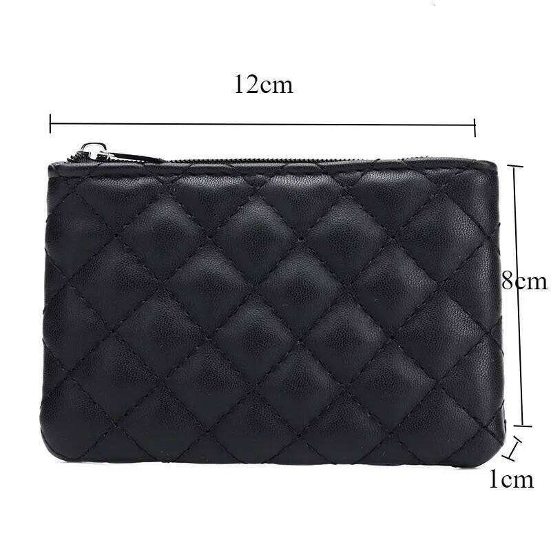 PU Soft Leather Diamond Grid Short Wallet Women Bag Zipper Coin Pouch Credit Card ID Holder Mini Purse Y260206