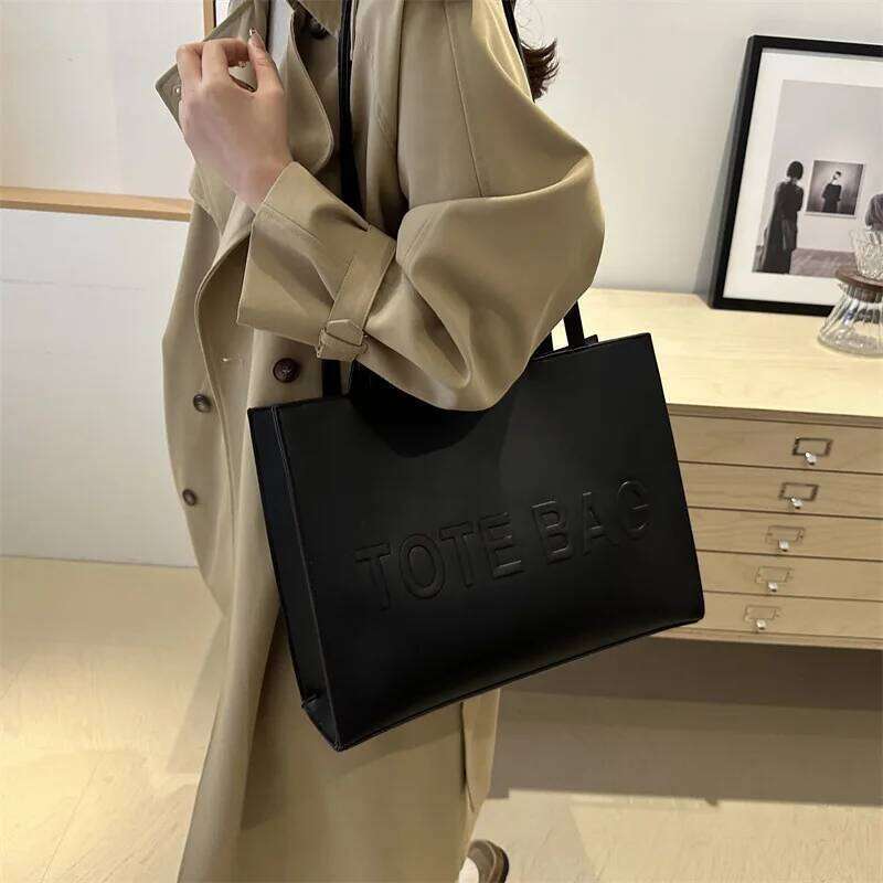Simple Vintage Large Capacity Tote Bag, Casual Fashion Handbag Shoulder Crossbody Bags for Women Daily Travel Shopping Commuting Z260207 - view 5