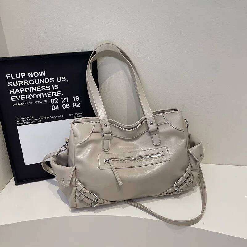 Motorcycle Crossbody Bag for Women Shoulder Large Capacity Purse and Handbags Designer Bags Bolsos De Mujer Y260204