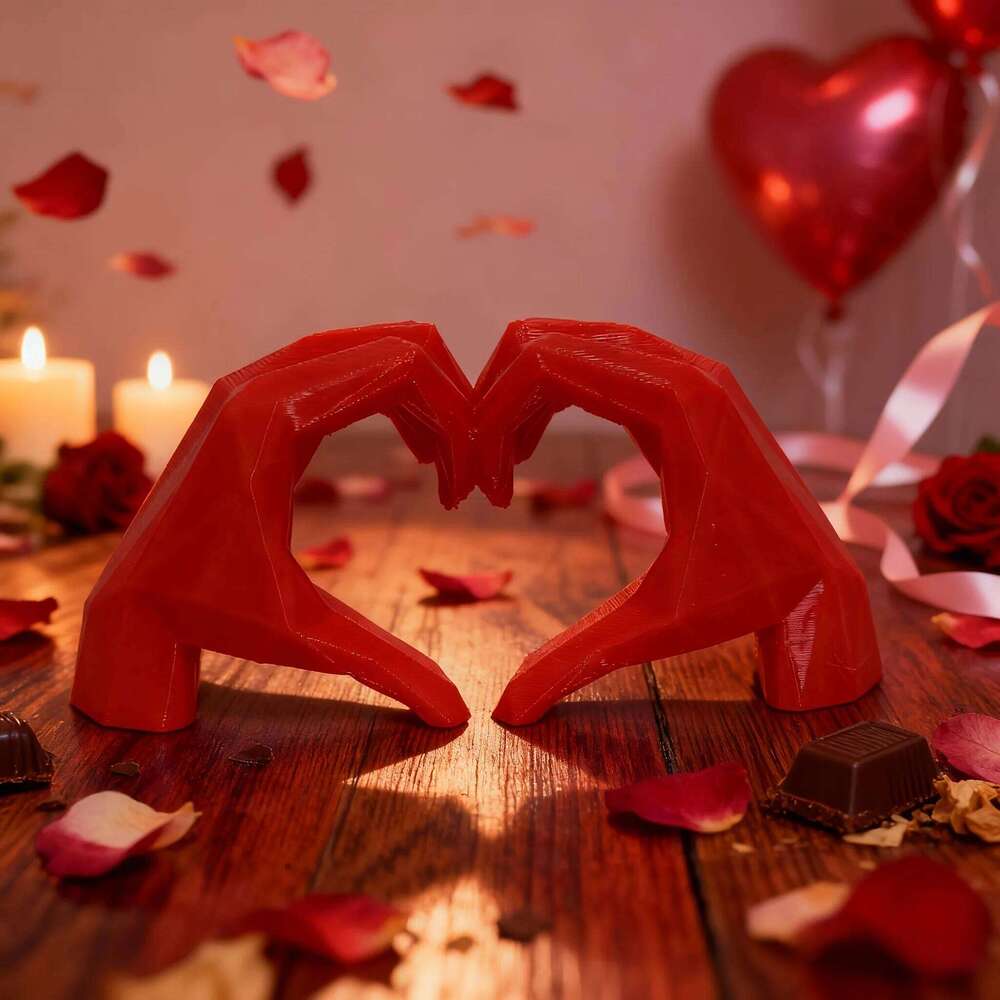 Valentine's Day gift, Hand-shaped sculpture ornament, the hands form heart full of ingenuity It serves as a romantic S260204