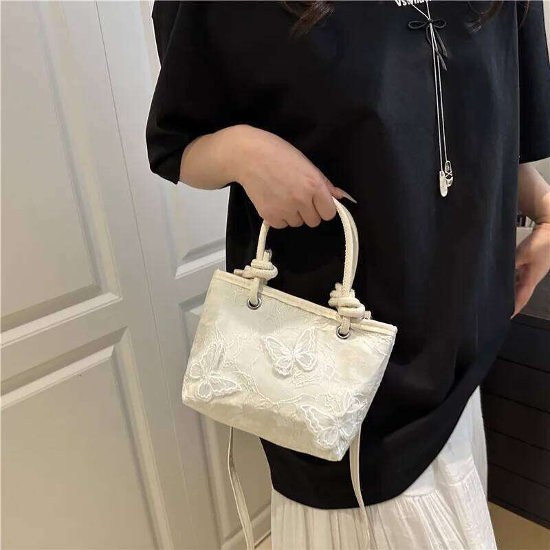 Fashion Butterfly Shoulder Bucket Bags for Women Elegant Ladies Handbags Small Tote Causal Versatile Female Phone Messenger Bag Y260205