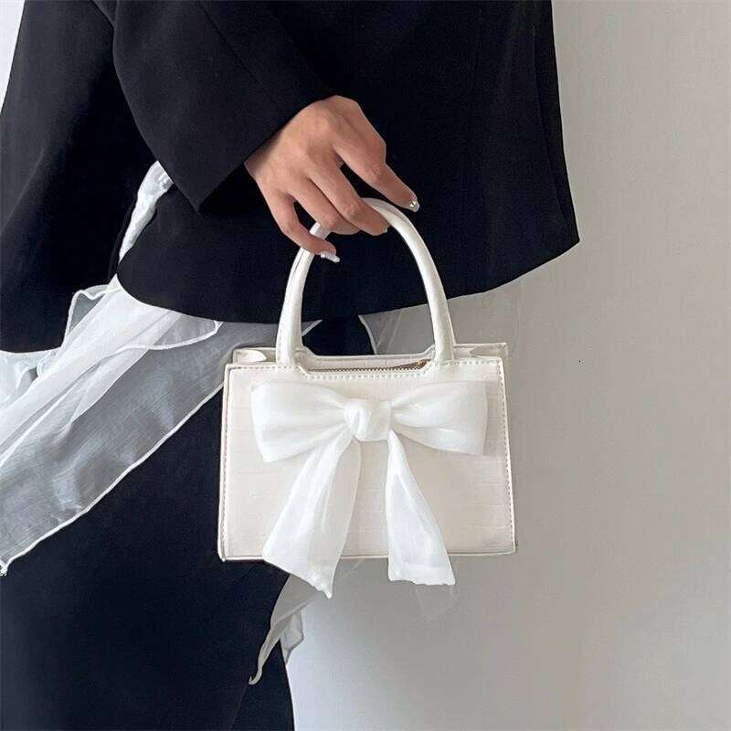 Fashion Women's Clutch Purse Handbags Summer Pink Bowknot Female Underarm Bags Sweet Girl's Small Square Shoulder Messenger Bag Y260205