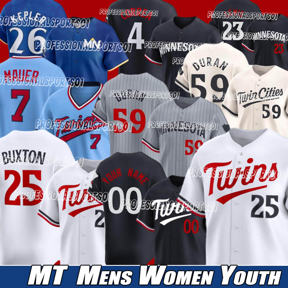 MN Twins Jersey Minnesotacity Baseball Jerseys Carlos Correa Byron Buxton Jhoan Duran Royce Lewis Matt Wallner 2026 city Custom Baseball Jerseys