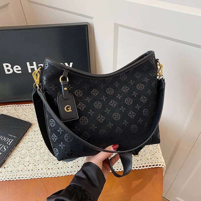 Classic print design large capacity for women, 2025 new style, autumn-winter business tote bag, high-end single shoulder bag Y260204