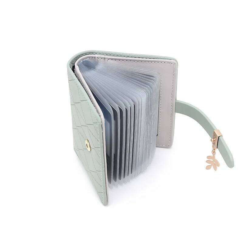 RFID2025 new solid-color hardware pendant buckle case, 20 pages, bank ID card holder, anti-magnetic and a Y260206