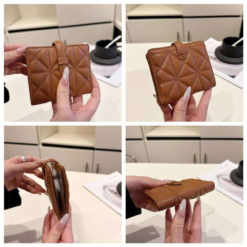 Solid Color Small Wallet Holder Lightweight and Compact New Short Folding Change Card Bag for Woman Birthday Gift Y260206