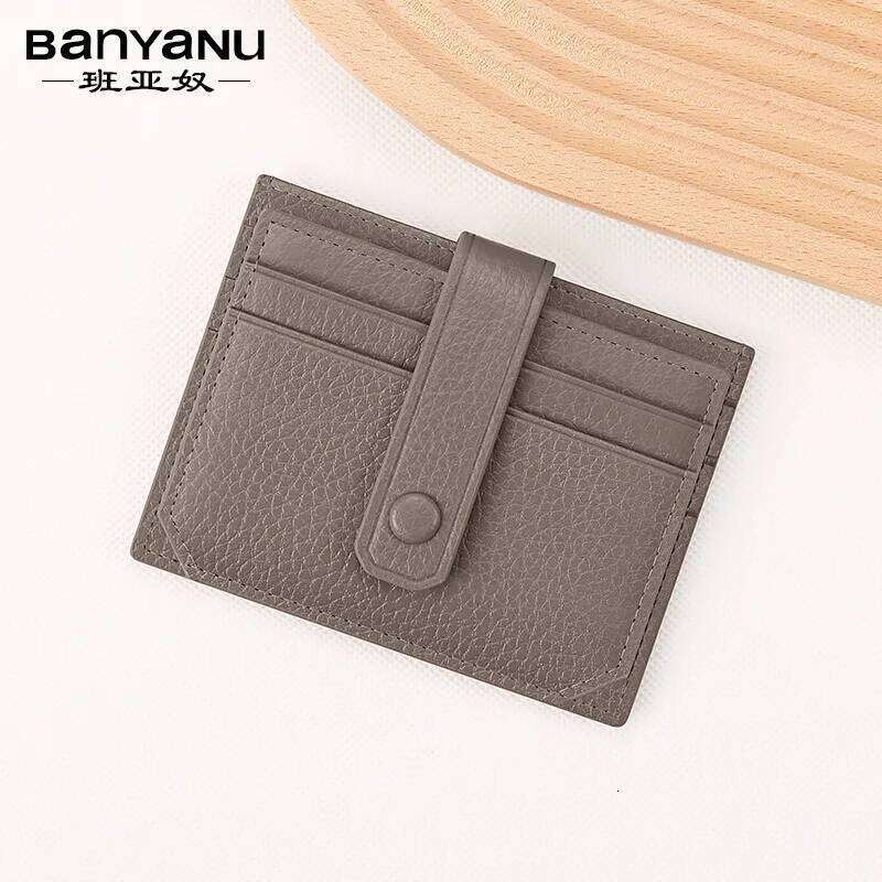 GUQIWT Leather ultra-thin for women Korea Multi-card card holder Mini wallet Driver's license simple small document bag Y260206