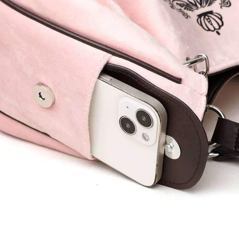 Y2K Women Pink Vintage Gothic Tote Bag Aesthetic Large Capacity Embroidery Letter Retro Ladies Grunge Chain Travel Shoulder Bags Y260205