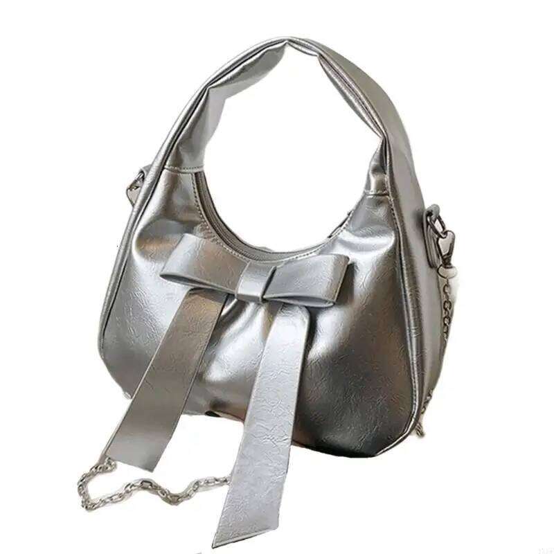 4XFF Leather Satchel Handbags for Women Toted Shoulder Bows Crossbody Bag Purse Y260205