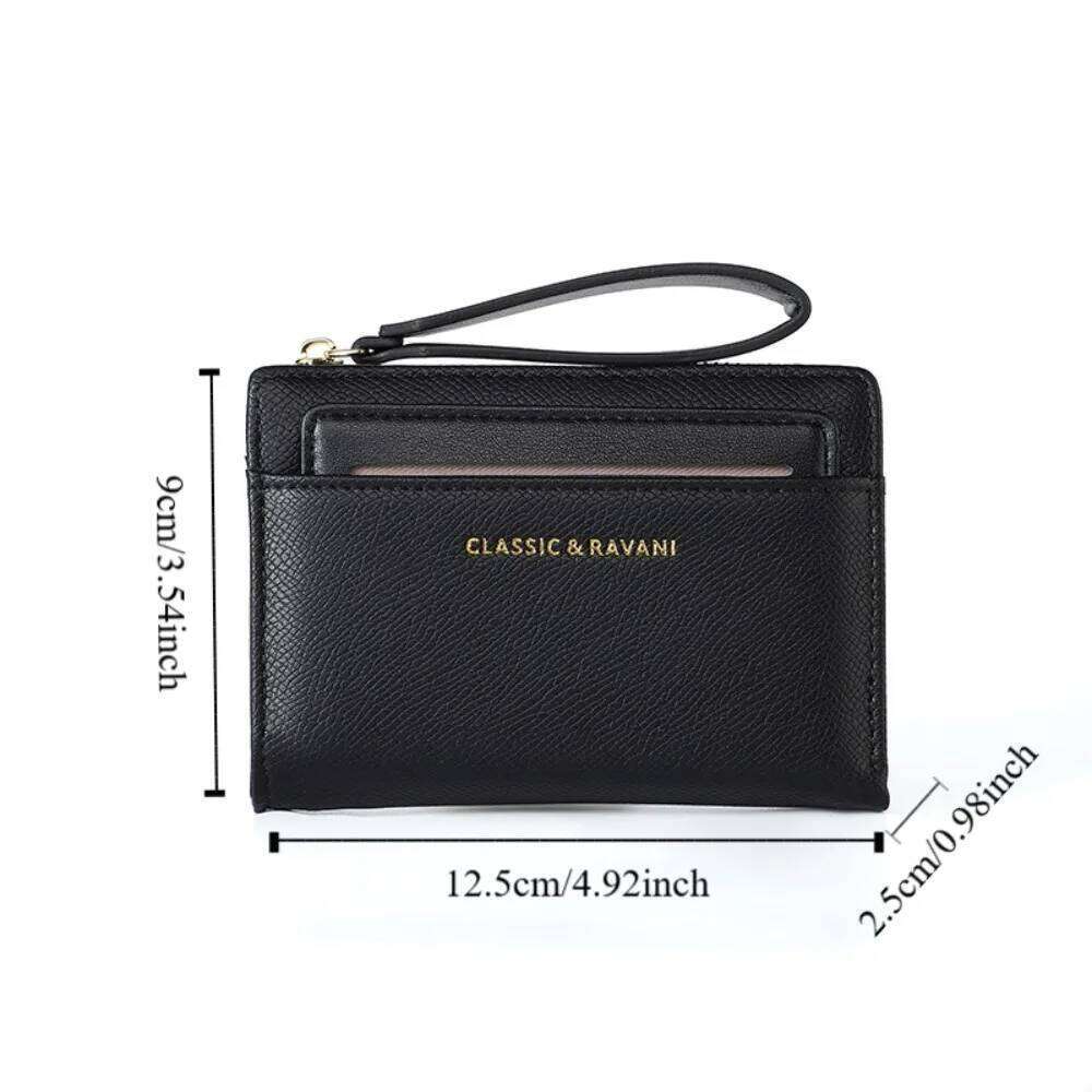 Elegant PU Leather Short Wallets Korean Style Portable Women Clutch Coin Purse Multifunctional Change Bag Outdoor Y260206