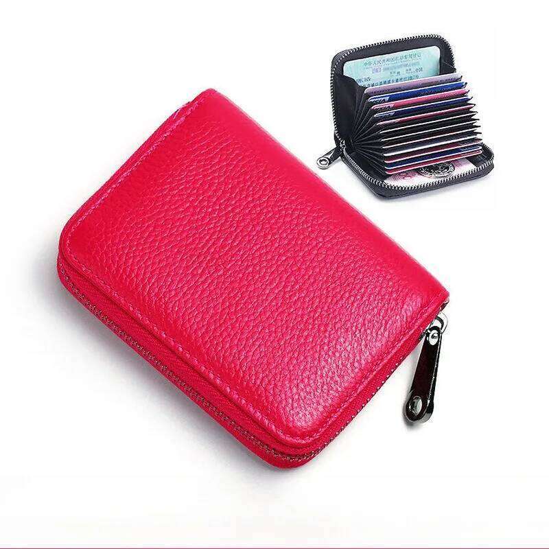 Unisex Classic Case 11 Slot Zero Wallet Solid-color Organ Card Bag Anti-theft Brush Coin Purse for Women Y260206