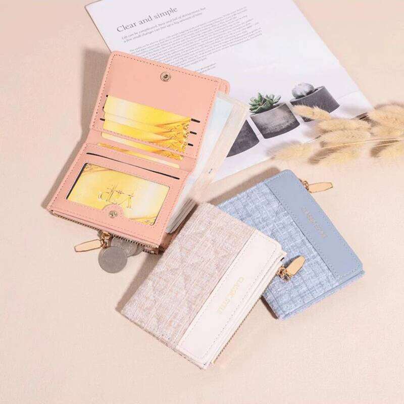 Trendy cute women's small wallet, stylish tassel coin purse, short clutch bag, credit card and cash holder. Y260206