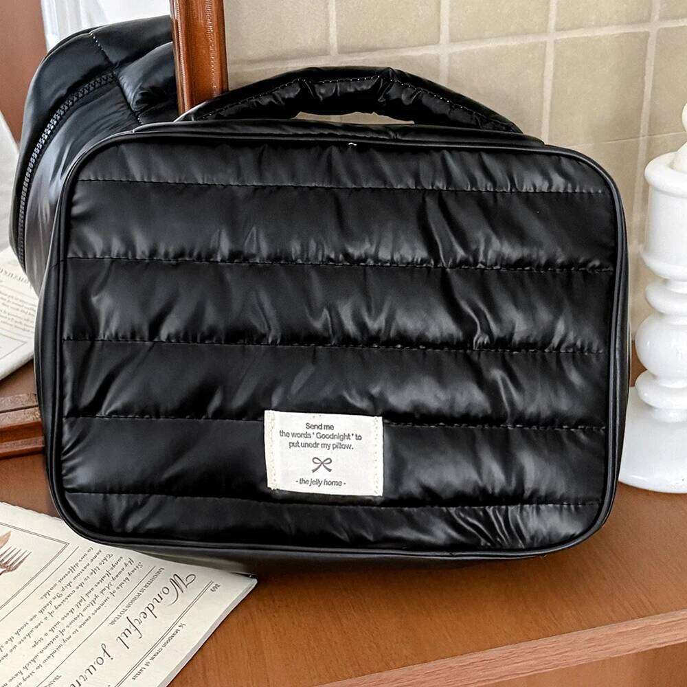 Tote Waterproof Makeup Handbag Travel Women Cosmetic Toiletry Storage Pouch Elegant Ladies Square Zipper Clutch Bag Y260206