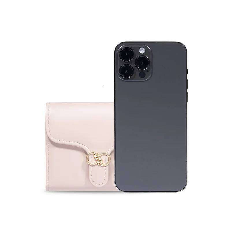 Short wallet high quality PU solid color buckle folding multi-functional simple fashion all-match multiple card slots certificat Y260206