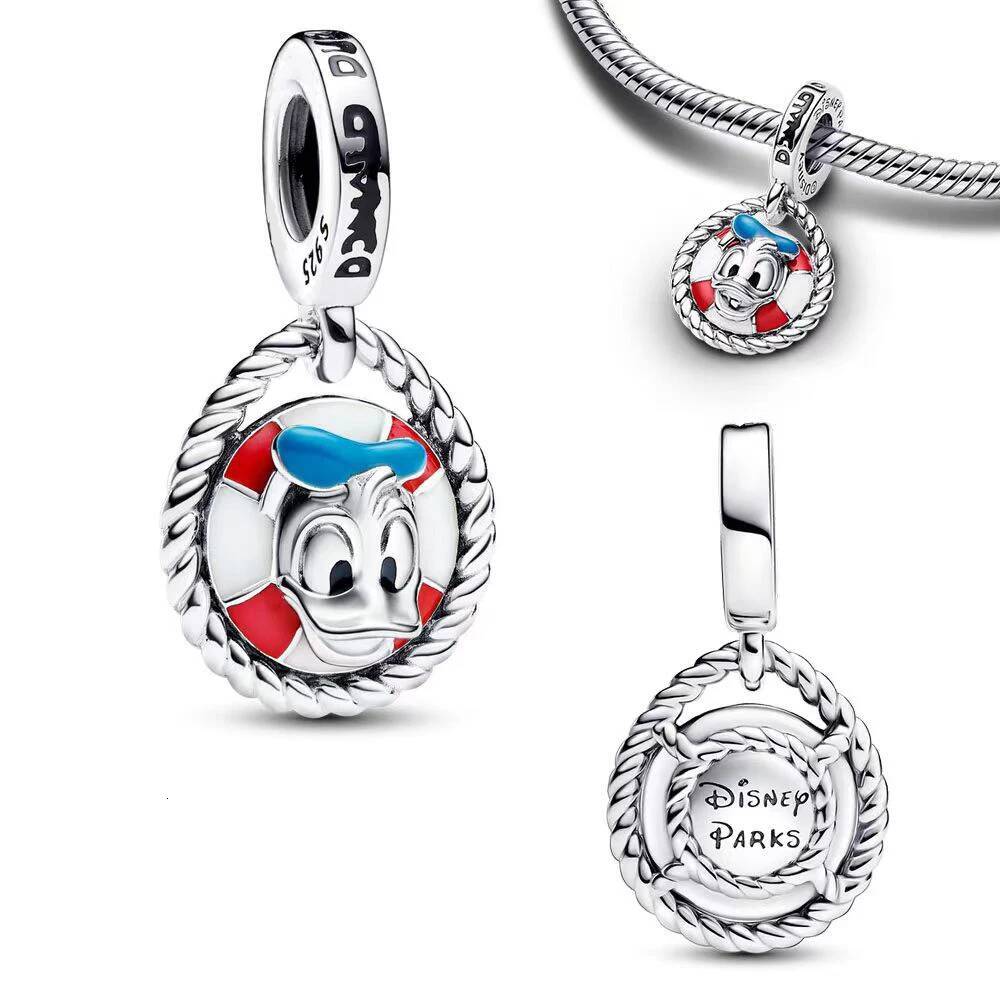 925 Sterling Silver Disney Mickey Minnie Stitch Beads Charms Fit Original Bracelet DIY Pendant Jewellry Making Birthday - view 3