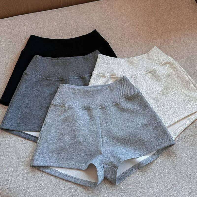 Summer Slim Yoga Sports Women American Street Sexy Gray Casual Shorts Female Vintage Y2K Grunge Low-Waist Hot Short Pants XJ260206