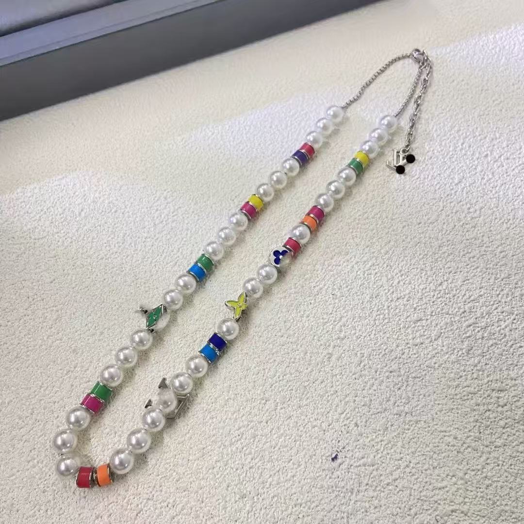 Vjjewelry Luxury Colorful Pearl Bead Necklaces Bracelet for Ladies Versatile Accessory Ideal for Special Occasions design Jewelry for women Summer Holiday