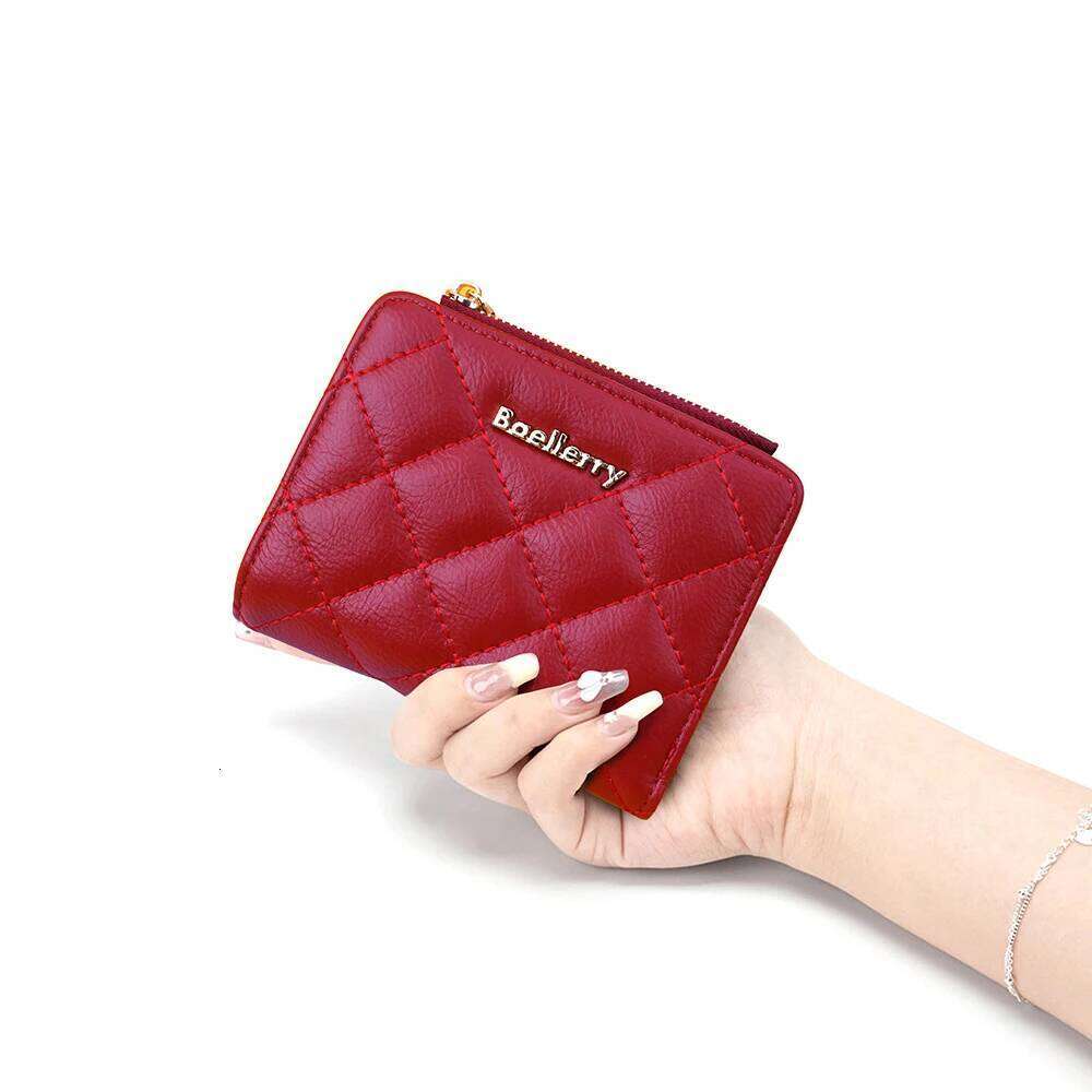 Small Women's Wallets Fashion Compact Bifold Wallet Designer PU Leather Slim Minimalist Credit Card Holder Coin Purse Y260206