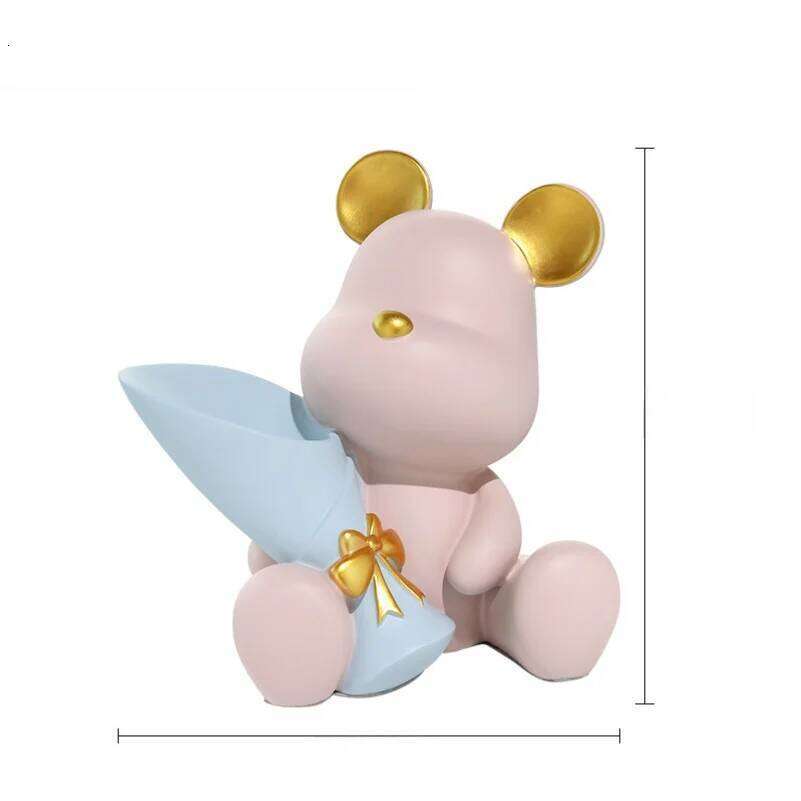 Nordic creative bouquets, violent bears, entrance and living room ornaments, home TV cabinets, desktop decorations, gifts for mo S260204