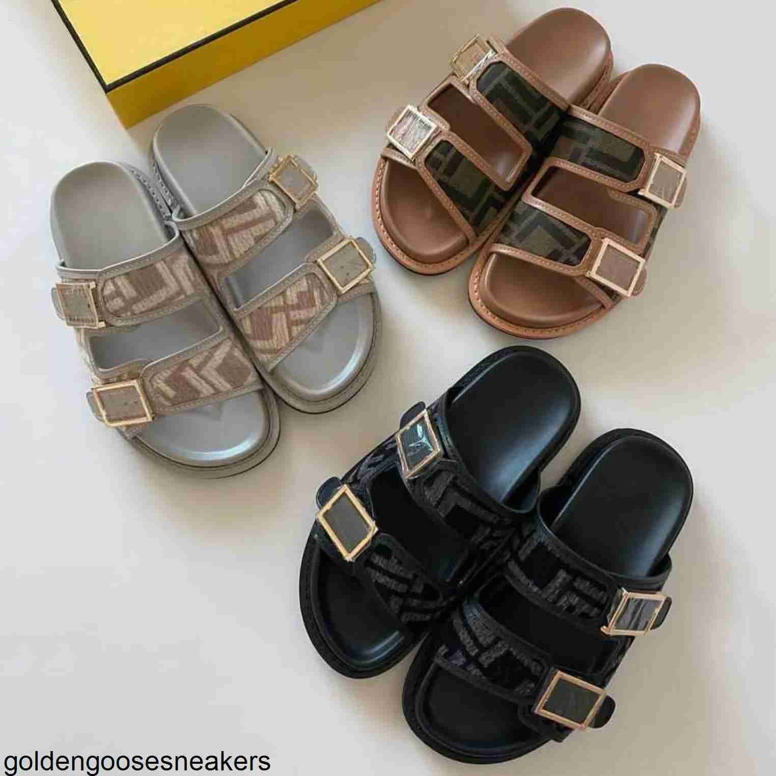 ff fendishoes fendisneakers fendily fendisandals fendislide fendiboot men women Summer Sandale Designers Sandals For Women Fashion Slides Classic Stra TADQ