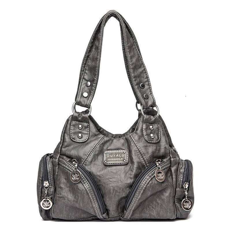 Luxury Soft Pu Leather Brand Girls Shoulder Black HandBags Tote New Arrival Mini Small Motorcycle Bags Crossbody for Women Z260207 - view 4