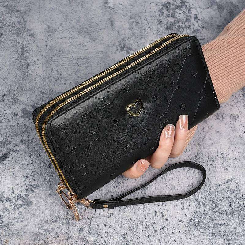 Personality new purse girls long double zipper wallet luxury Japan and South Korea fashion large capacity clutch bag 20% Y260206