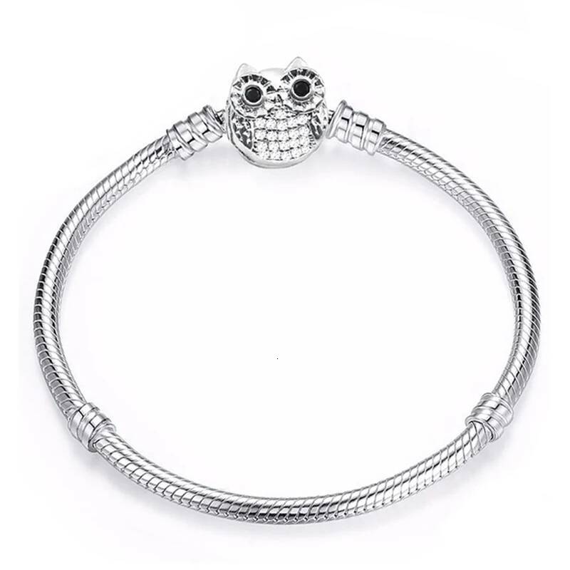 Sterling Silver Color 3mm Snake Chain Bracelets Fit Original Charm Bracelet Bangle Making DIY Jewelry For Women Men Dropshipping