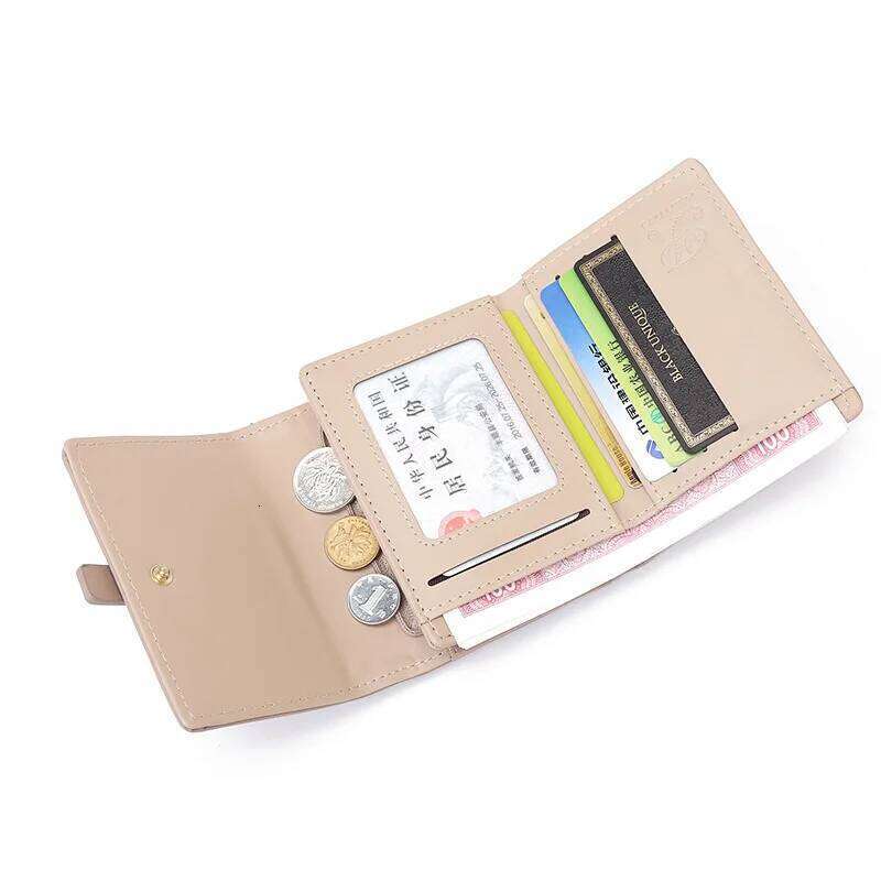 Purse women's new Japanese and South Korea small fresh PU simple fashion ladies short wallet multi-card niche teenage female stu Y260206