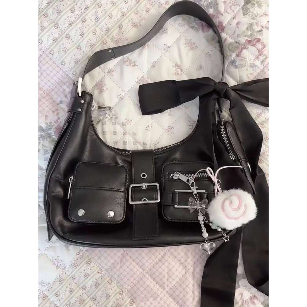 Miyagawa Spicy Girl Motorcycle Underarm Women's Bag New Sweet Cool Style Versatile Single Shoulder Crossbody Bags for Commuting Z260207 - view 4