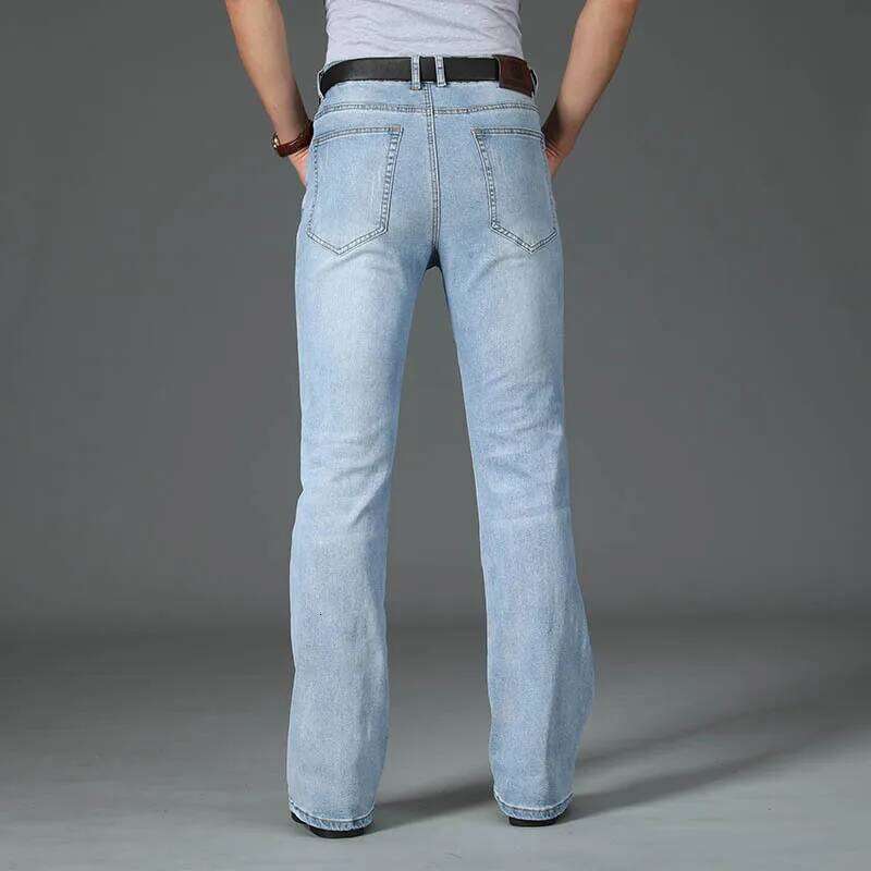 2025 Men's Four Seasons New High-Waist Flared Jeans High-End Loose Wide-Leg Casual Pants X260207