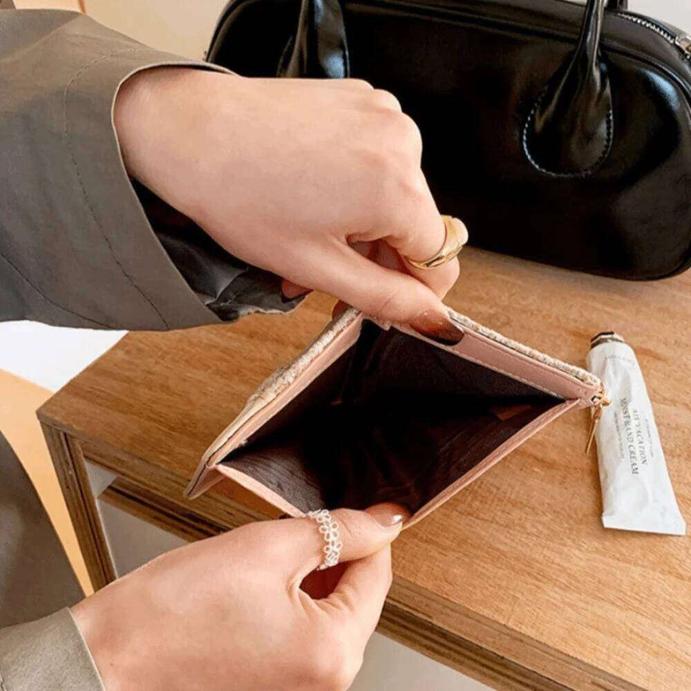Luxury Mini Short Wallet PU Leather Solid Color Money Bag Large Capacity Card Holders Woman Y260206