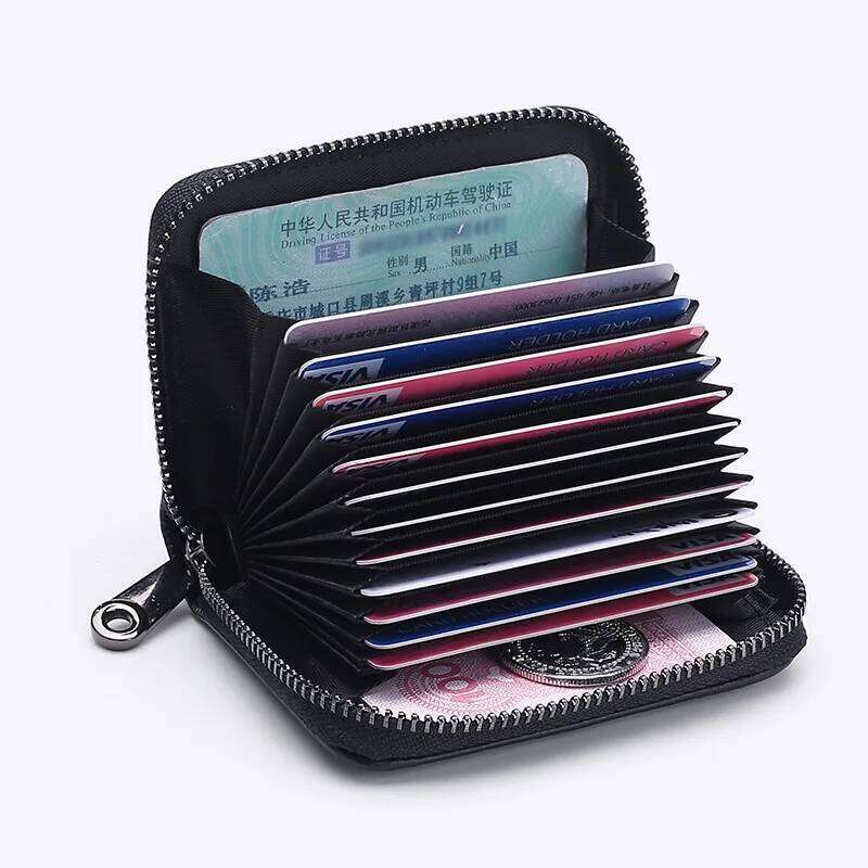 ID Holders Bank Credit Bus Cards Cover Anti Demagnetization Coin Pouch Wallets Bag Business Zipper Card Holder Organizer Y260206