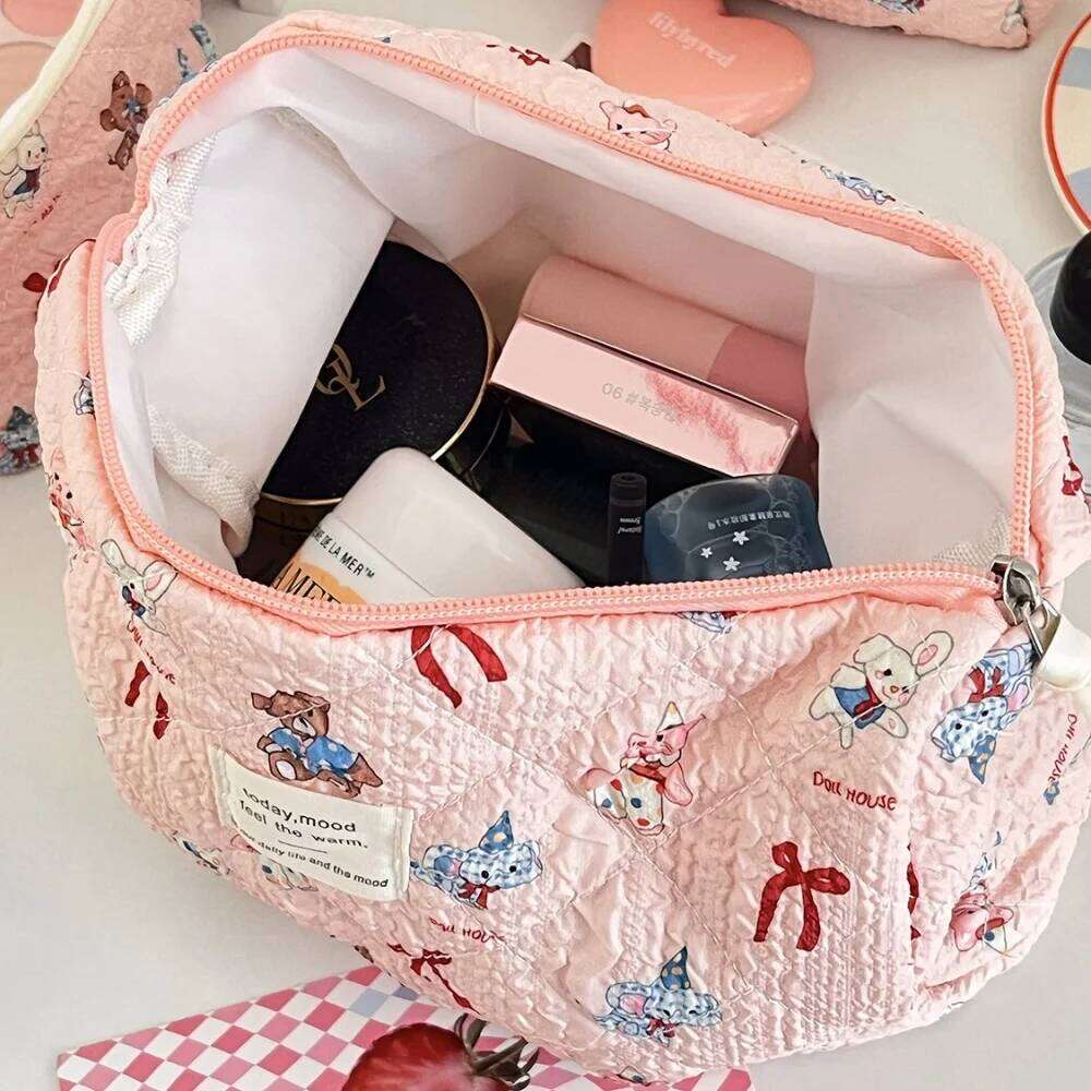 and Cosmetics Pink Women's Necessaire Woman Makeup Pouch Large Capacity Travel Organizer Bags Y260206